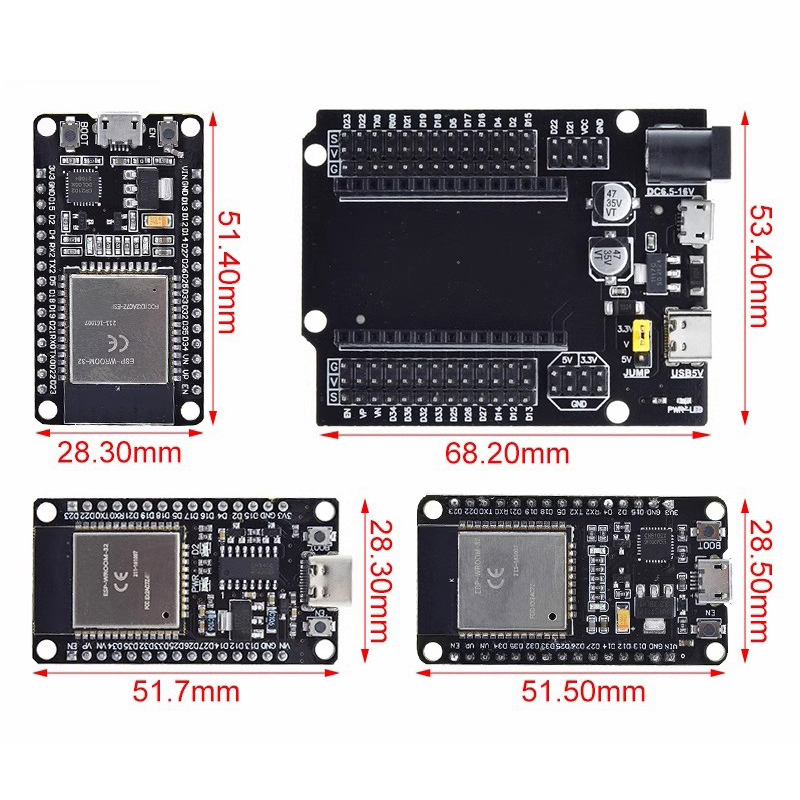 ESP32 مجلس التنمية CP2102 CH34 - مراجعة Nodemcuv2 وسعره