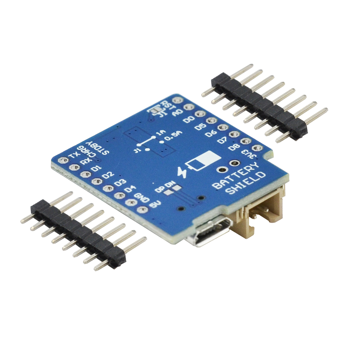 درع البطارية لشحن وتعزيز بطاري - مراجعة Wemos D1 Mini وسعره